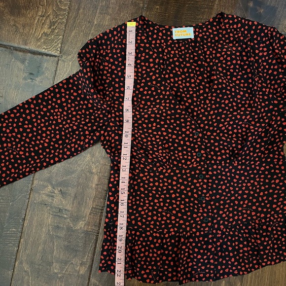From Future Black and Red Silk Blouse/ Top - Picture 7 of 10